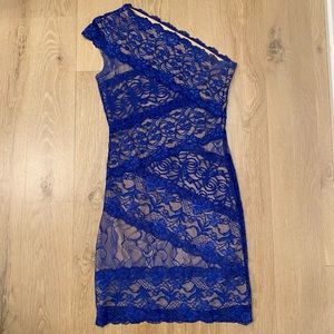 Royal blue bebe bandage style dress